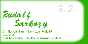 rudolf sarkozy business card